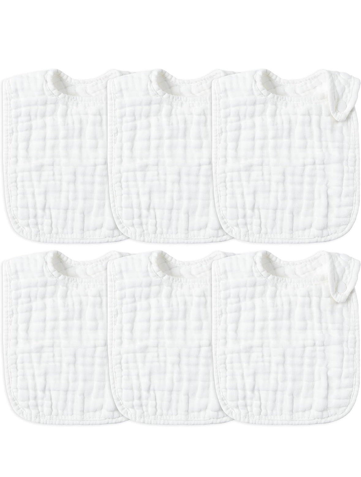 Single white muslin bib