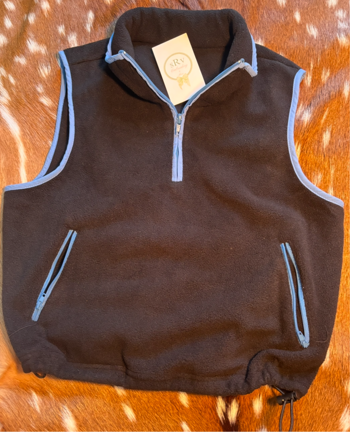 Sleeveless mock neck crop fleece vest
