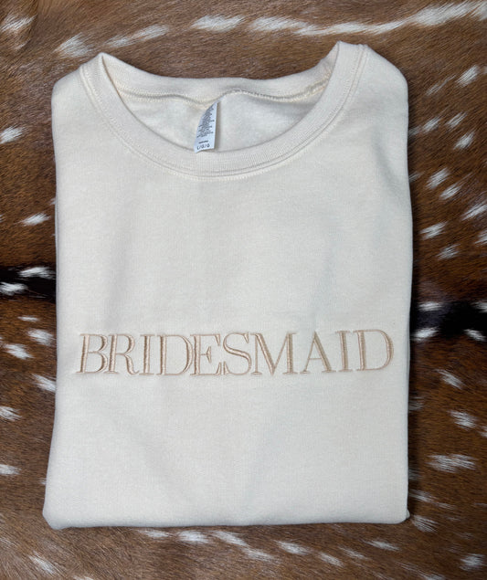 Monochrome Bridesmaid Crewneck