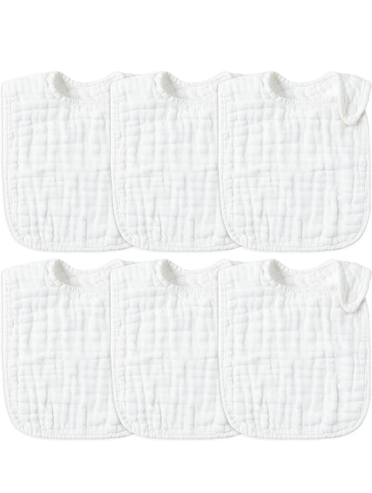 Single white muslin bib