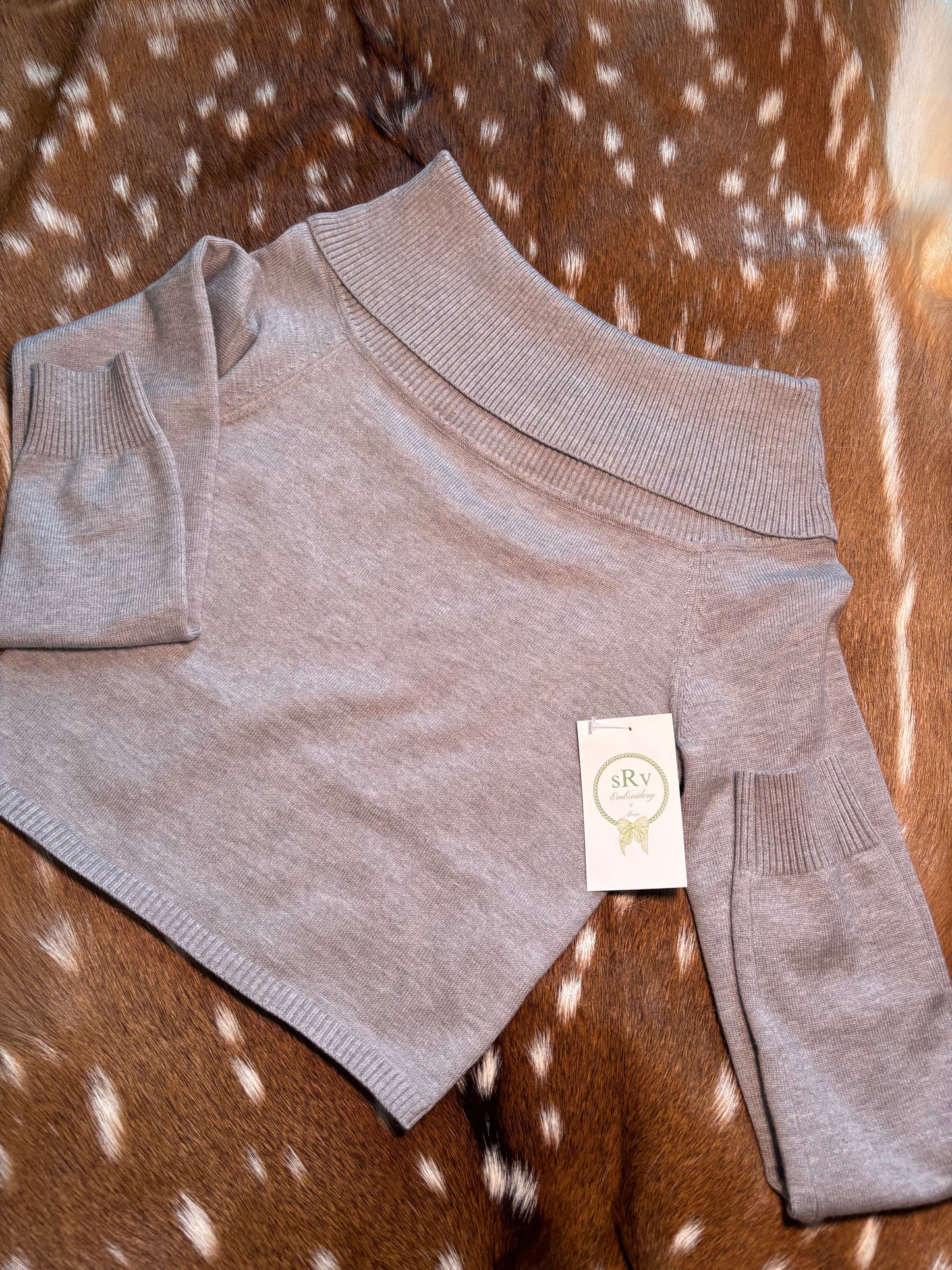 Grey Off the shoulder sweater top