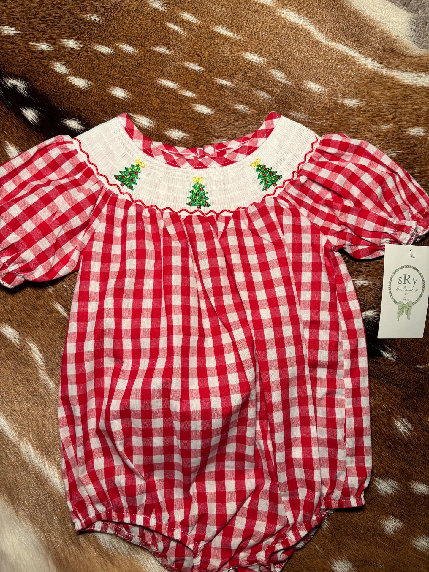 Christmas tree girl smock