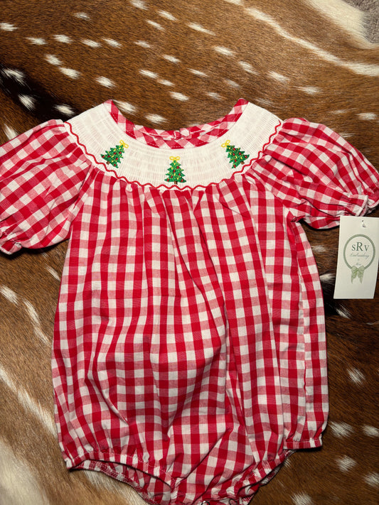 Christmas tree girl smock